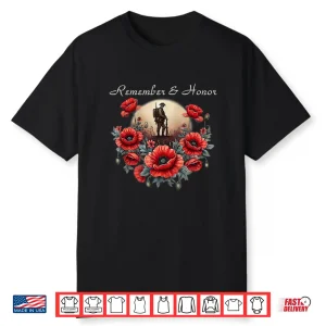 Veterans Day Twenty Twenty Four Usa Red Poppy Military Shirt