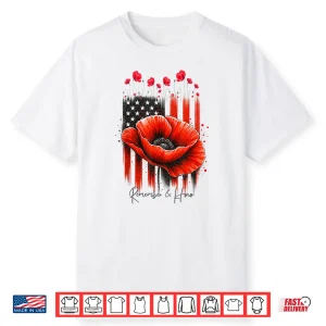 Veterans Day Twenty Twenty Five Usa Red Poppy Military Shirt