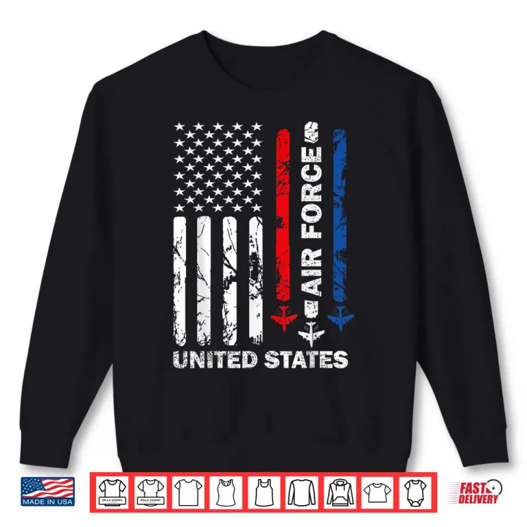 Sweatshirt United States Air Force American Vintage USA Flag Patriotic Shirt