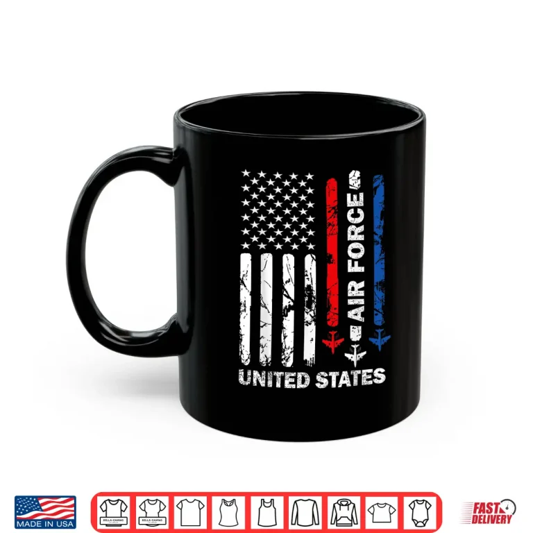 Mug United States Air Force American Vintage USA Flag Patriotic Shirt