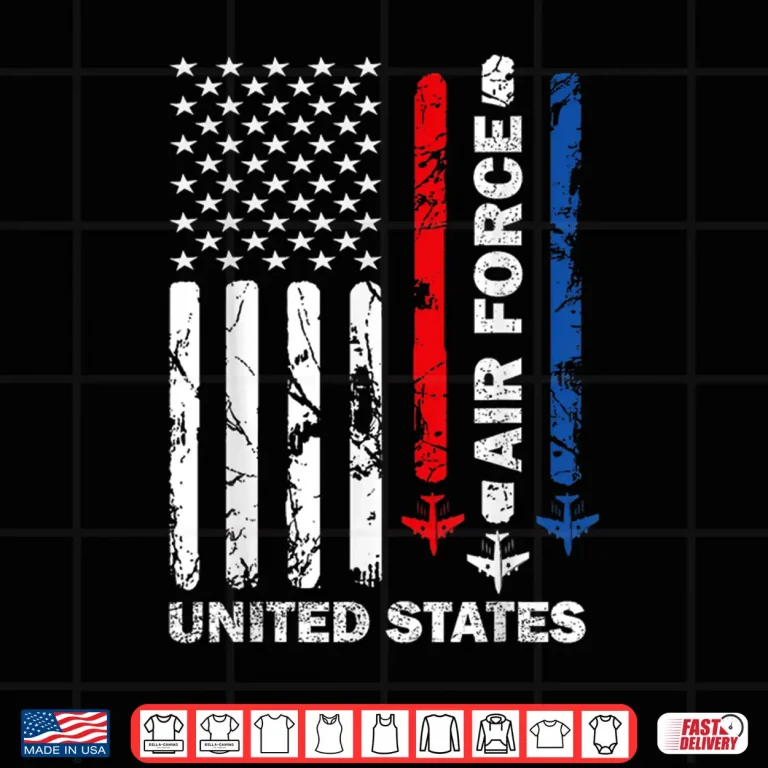 Design United States Air Force American Vintage USA Flag Patriotic Shirt