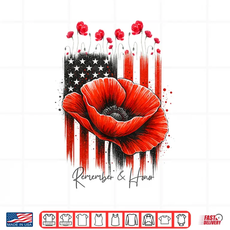 Design Veterans Day Twenty Twenty Five USA Red Poppy Military Shirt