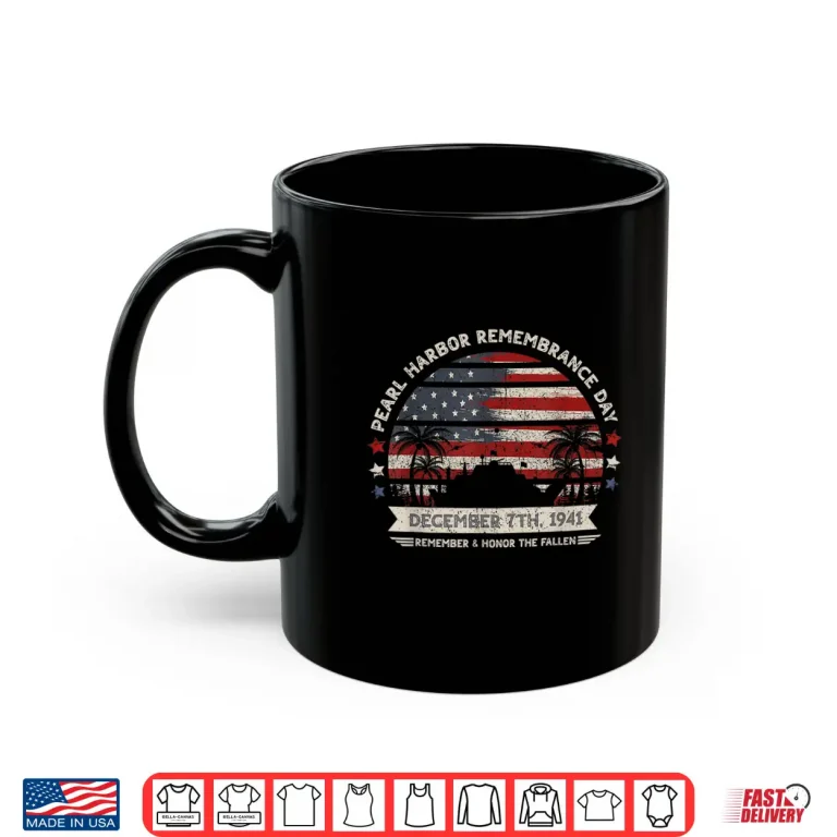 Mug Vintage Hawaii USA Flag Pearl Harbor Memorial Day Gift Shirt