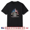 American Flag Vintage Hot Rod Veteran Memorial Day July 4 Shirt