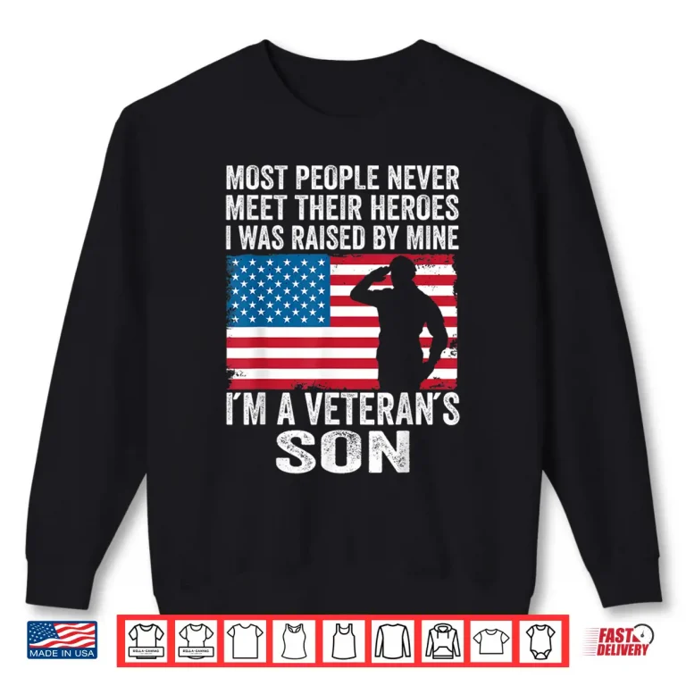Sweatshirt American Proud Veteran Son Veterans Day Memorial Day Shirt