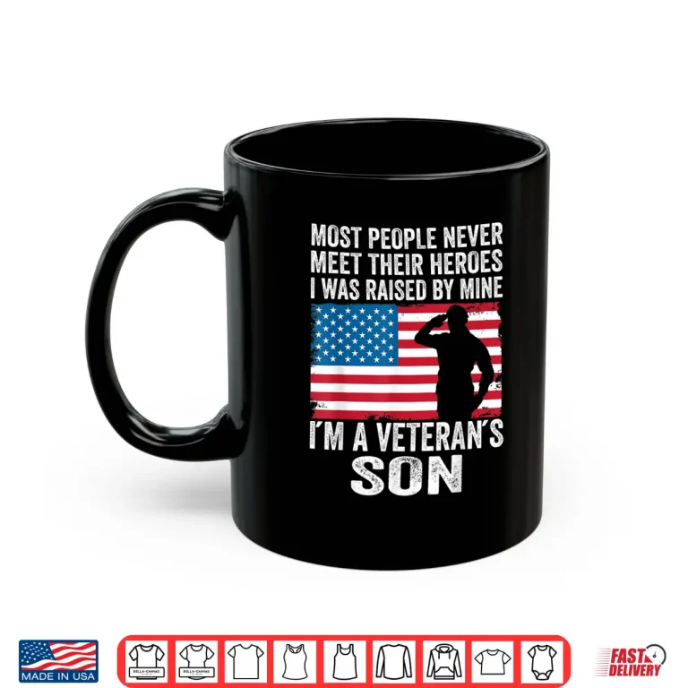 Mug American Proud Veteran Son Veterans Day Memorial Day Shirt