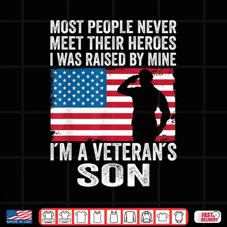 Design American Proud Veteran Son Veterans Day Memorial Day Shirt