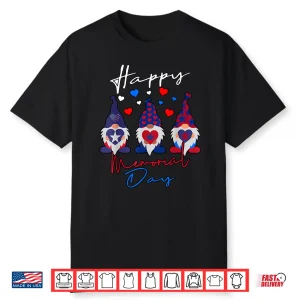Happy Memorial Day With Usa Flag Gnomes Shirt