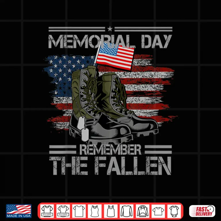 Design Memorial Day Remember The Fallen Veteran Military Vintage Shirt