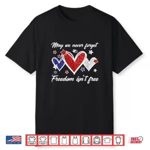 Never Forget Freedom Isnt Free Memorial Day Womens Patriotic Shirt