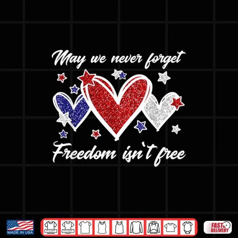 Design Never Forget Freedom Isnt Free Memorial Day Womens Patriotic Shirt