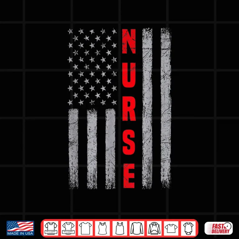 Design Nurse Distressed American Flag Design Nursing Memorial Day Shirt