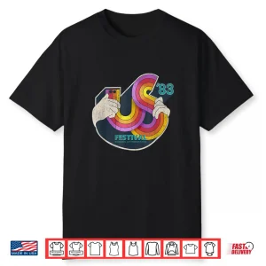 Vintage Us Festival 1983 Color Music For Mens Women 70S Shirt