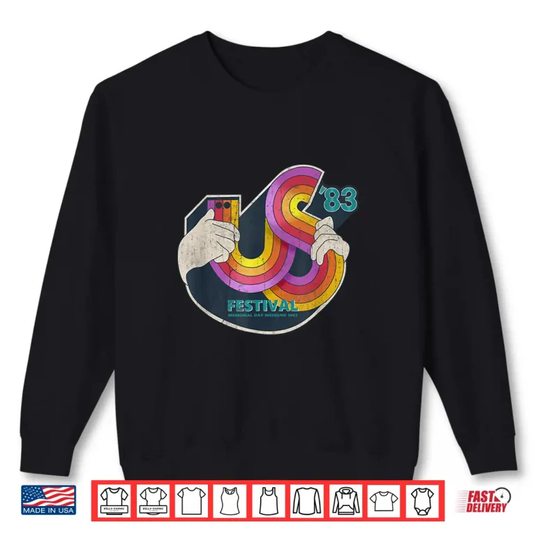 Sweatshirt Vintage US Festival 1983 Color Music For Mens Women 70s Shirt