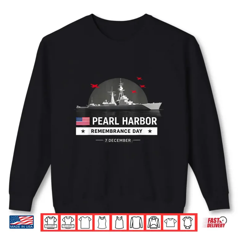Sweatshirt Pearl Harbor Remembrance Day Patriotic Vintage Flag Memorial Shirt