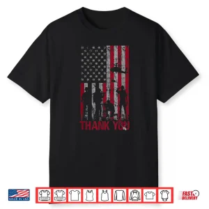 Thank You Memorial Day Shirt Military Flag Design American Shirt