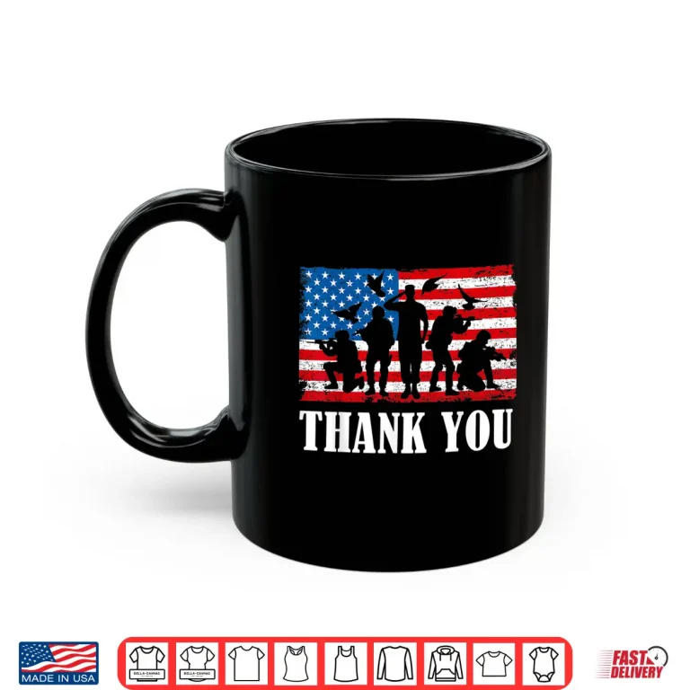 Mug Thank You Army Memorial Day Partiotic Military Veteran Shirt