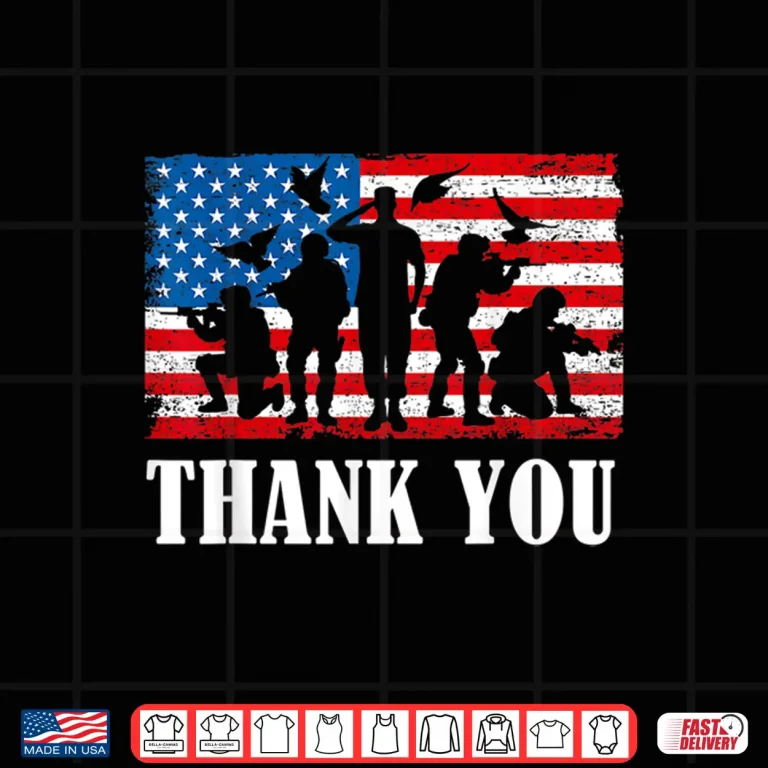 Design Thank You Army Memorial Day Partiotic Military Veteran Shirt