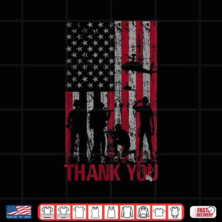 Design Thank You Memorial Day Shirt military flag design American Shirt