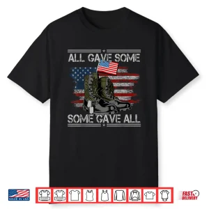 All Gave Some Some Gave All Memorial Day Camouflage Flag Shirt