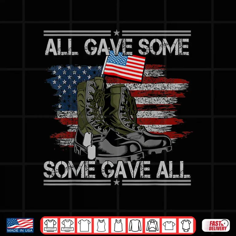 Design All Gave Some Some Gave All Memorial Day Camouflage Flag Shirt