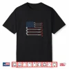 Golf Clubs Usa Flag Red White And Blue Professional Shirt