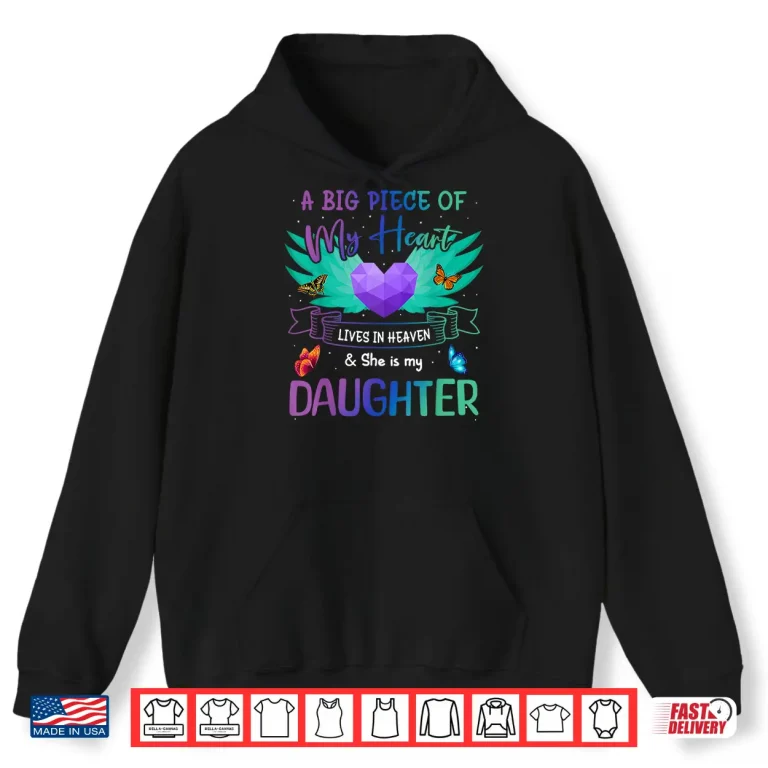 Hoodie Daughter Happy Birthday To Angel In Heaven Heart Wing Shirt