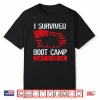 I Survived Boot Camp Cant Scare Me Backprint Veteran Shirt