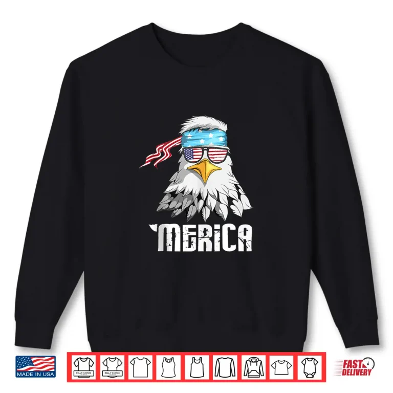 Sweatshirt Merica Fourth Of July America USA Flag Patriotic Memorial Day Shirt