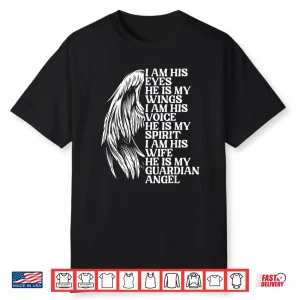 My Husband Is My Guardian Angel Widowed Wife Memorial Day Shirt