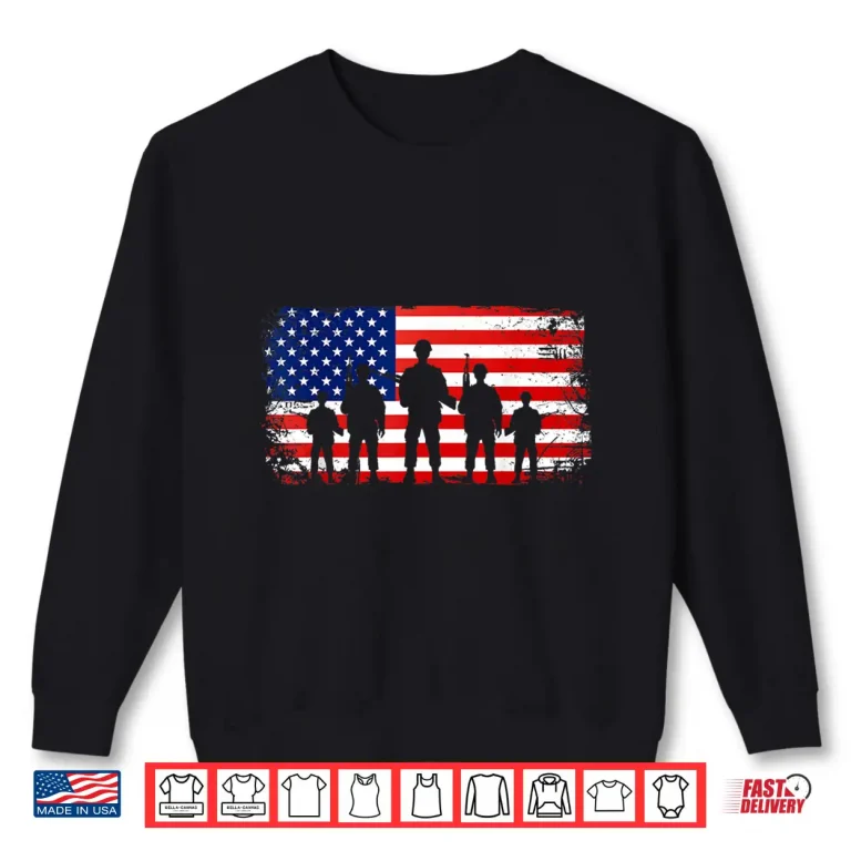 Sweatshirt Thank You Patriotic Veteran Memorial Day Fourth Of July Shirt