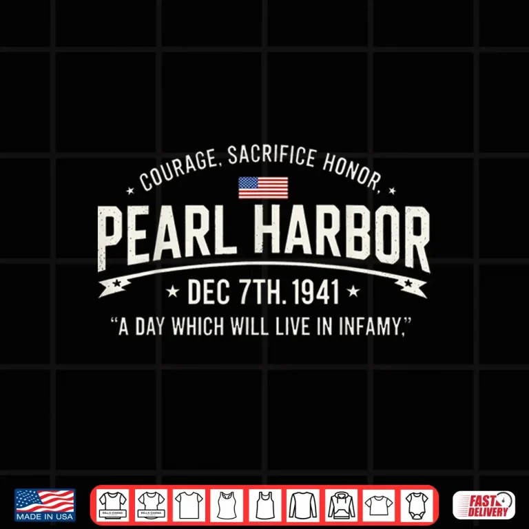 Design Remember Pearl Harbor Memorial Day December Seventh Nineteen Forty One Shirt