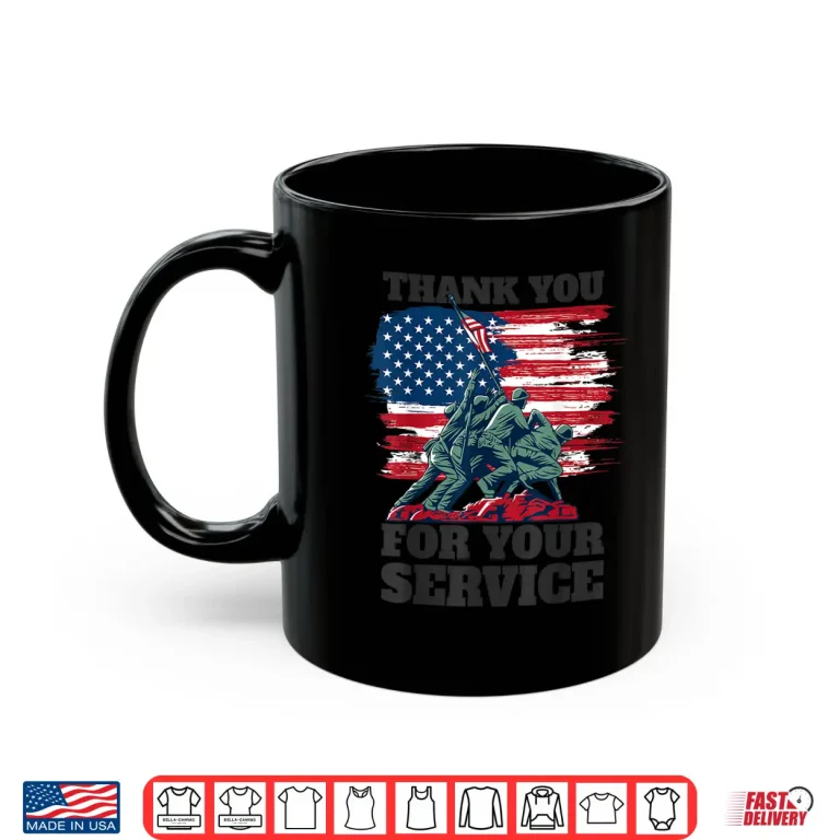Mug USA Flag Thank You For Your Service Veterans Memorial Day Shirt