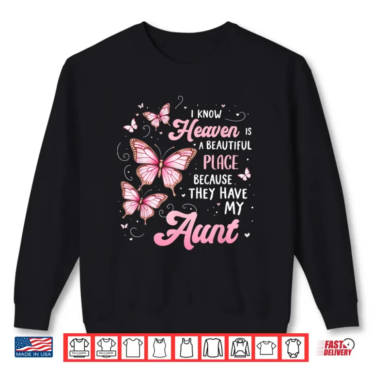 Sweatshirt Aunt Is My Guardian Angel In Heaven Memorial Day Shirt