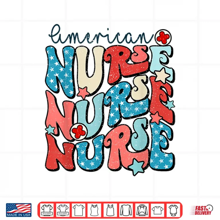 Design American Nurse July Fourth Patriotic Nurse Memorial Day Shirt