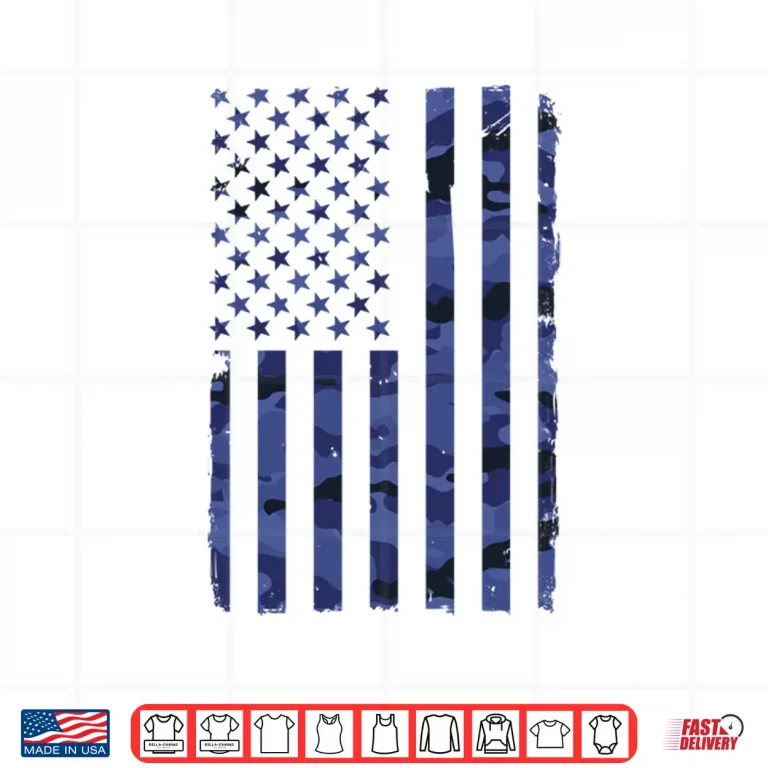 Design Camo American Flag USA Camouflage Veteran Memorial Day Shirt