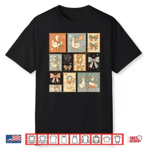 Funny Fourth Of July Goose Retro Independence Day Shirt