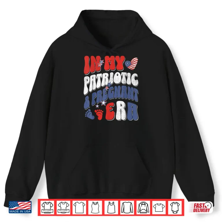 Hoodie Fourth Of July Pregnancy Announcement Baby Reveal Shirt
