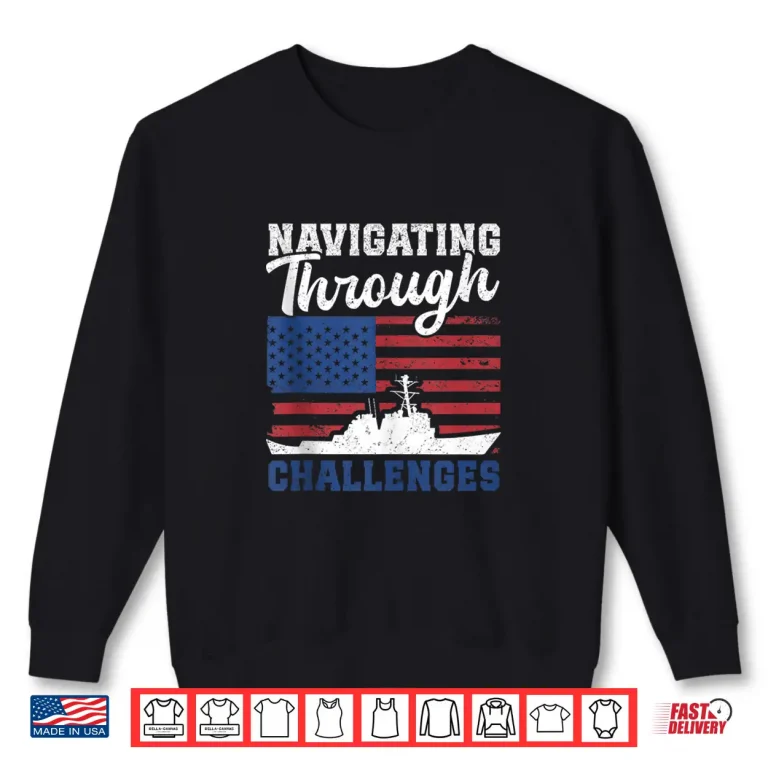 Sweatshirt Coast Guard US Memorial Day Retro Vintage American Flag Shirt