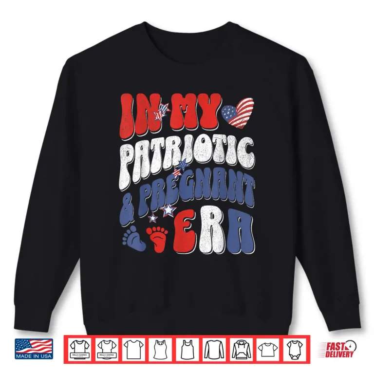 Sweatshirt Fourth Of July Pregnancy Announcement Baby Reveal Shirt
