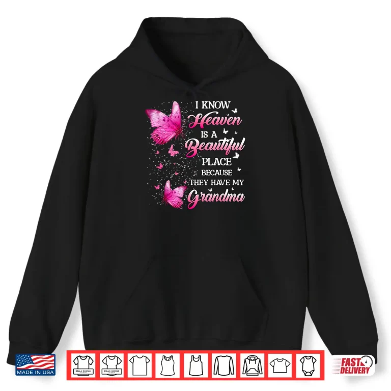 Hoodie Grandma Is My Guardian Angel In Heaven Memorial Day Shirt