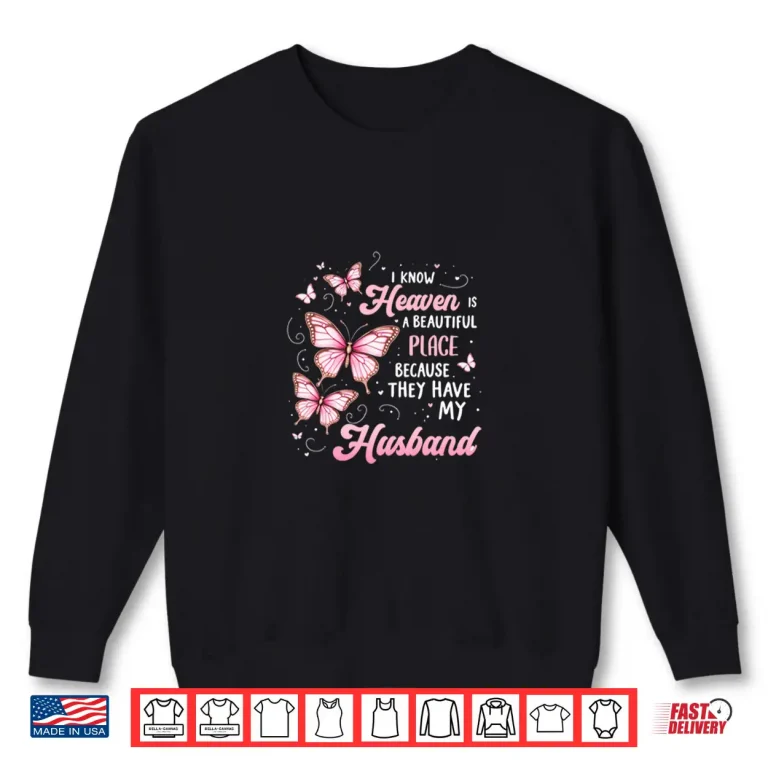 Sweatshirt Husband Is My Guardian Angel In Heaven Memorial Day Shirt