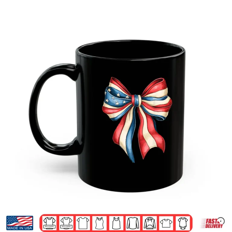 Mug Memorial Day Cute USA Flag Bow Coquette Professional Shirt