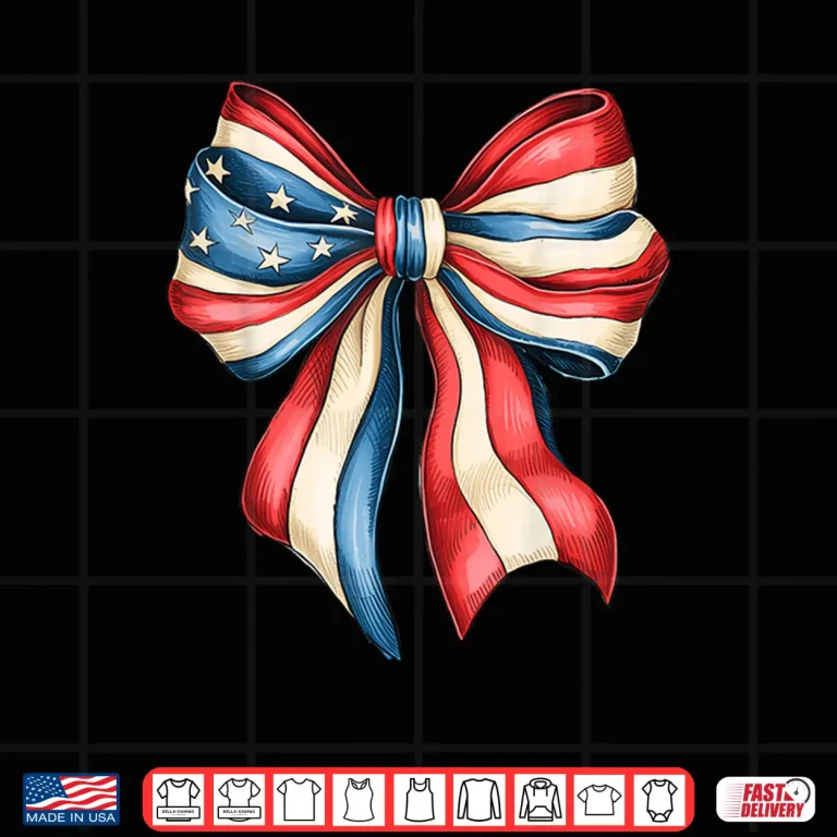 Design Memorial Day Cute USA Flag Bow Coquette Professional Shirt