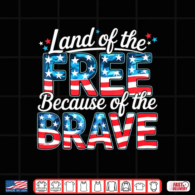 Design Memorial Day Land Of The Free Because Of Brave US Flag Shirt