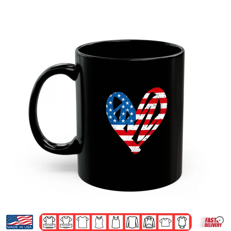 Mug Memorial Day and July Fourth Patriotic Heart Professional Shirt