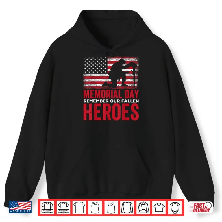 Hoodie Remember Our Fallen Heroes Professional Memorial Identity Shirt
