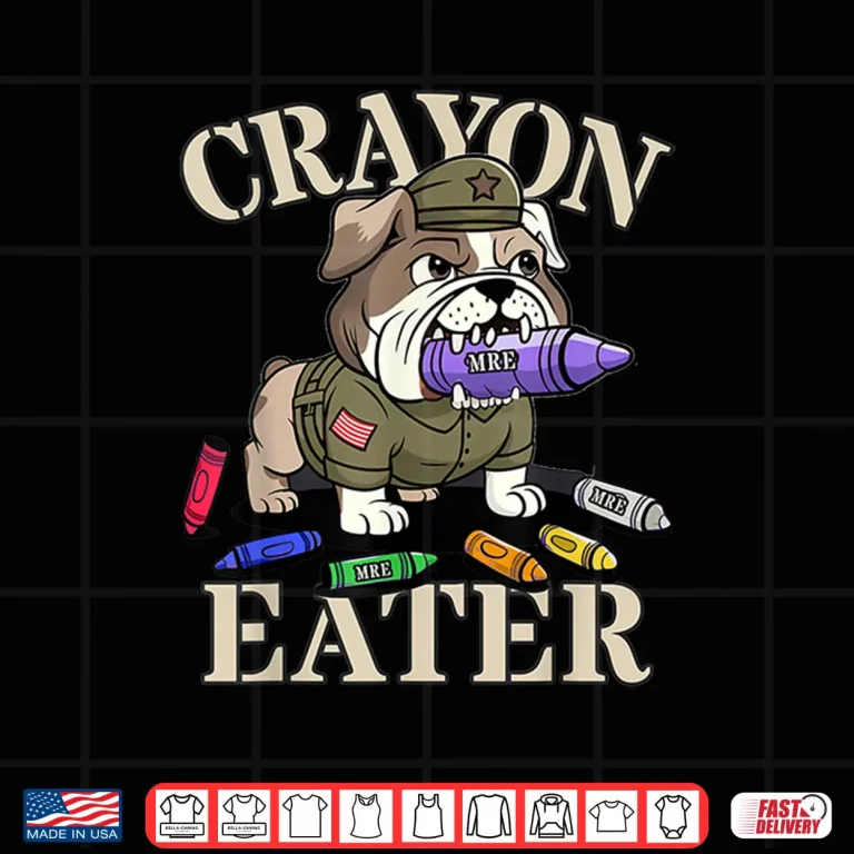 Design Sarcastic Crayon Eater Bulldog Officer Squad Military Corps Shirt