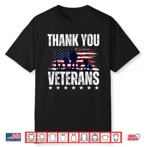 Thank You Veterans Day Memorial Day Patriotic Military Usa Shirt