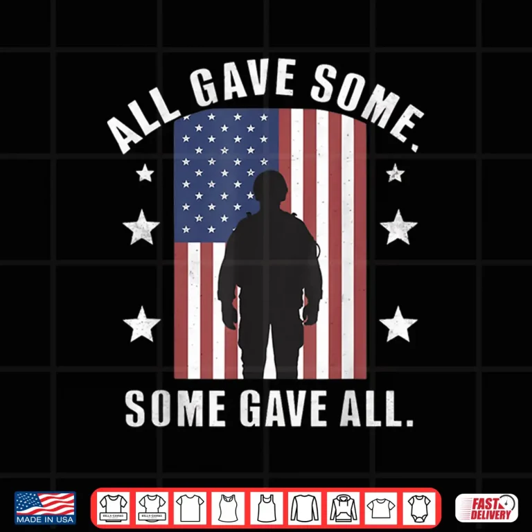Design Some Gave All Memorial Day Veterans Patriotic American Shirt